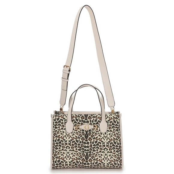 NWT Guess Izzy Leopard Print Tote Bag - Picture 5 of 9